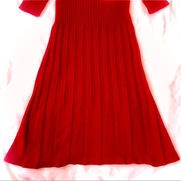 New Directions Red Sweater Dress Size Small - Picture 5 of 6